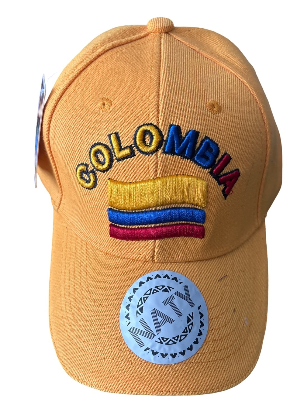 NWT Unisex Colombia Embroidered Yellow Baseball Cap Colombian Flag Hat Sombrero